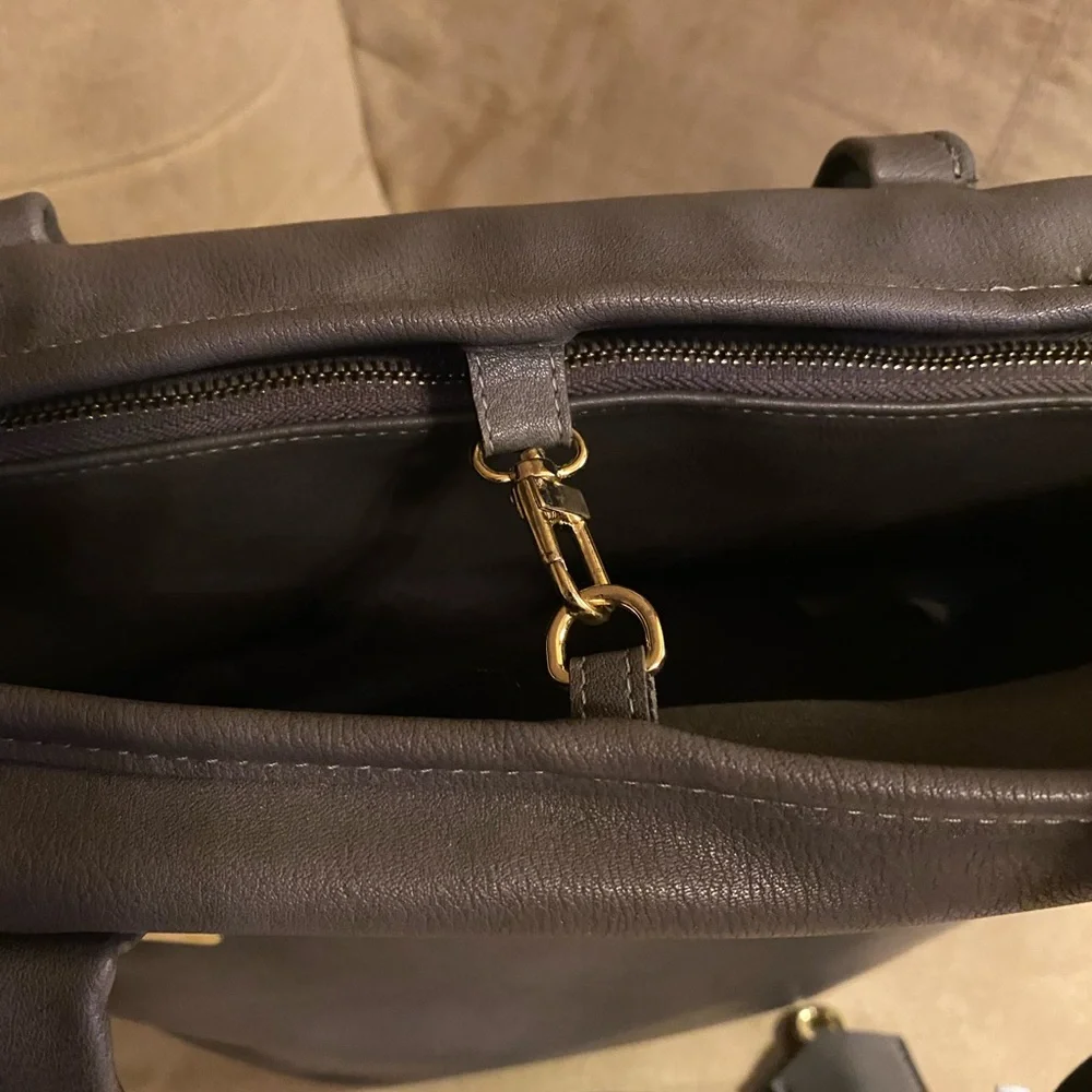 Platinum Avenue Laptop Tote Bag 15” Work Business Travel Gray Shoulder Bag